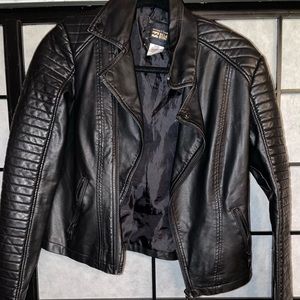 Billabong cropped leather jacket